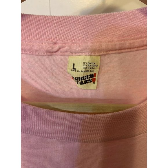 RARE VTG 80s Original Ghostbusters Pink Movie T Shirt USA Screen Stars L - Picture 2 of 7